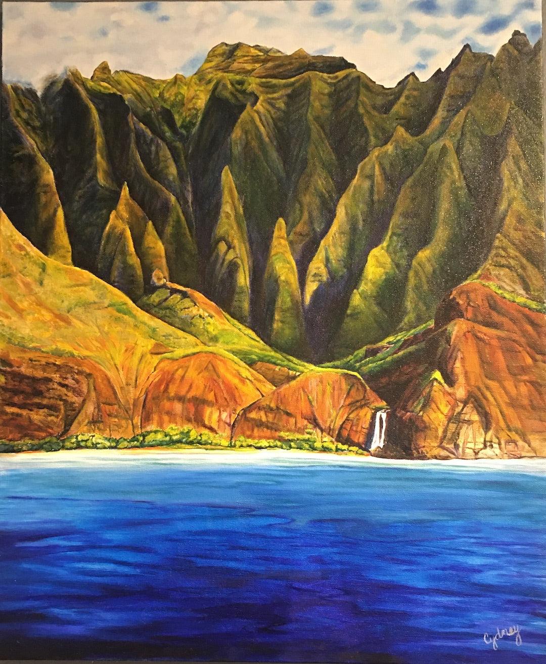 NA PALI PAINTING - Crystals & Gems Gallery