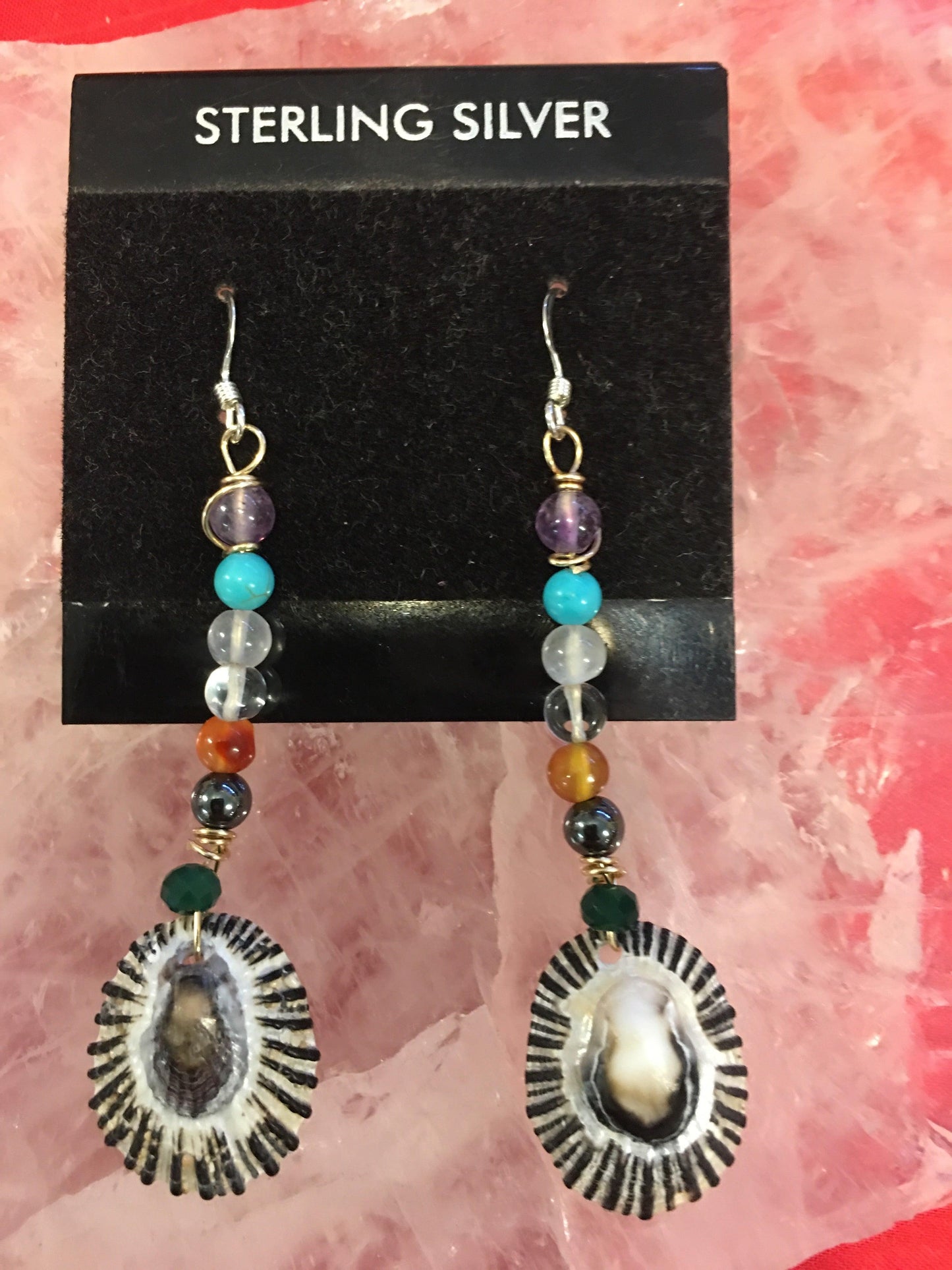 Kauai Opihi shell chakra balancing earrings