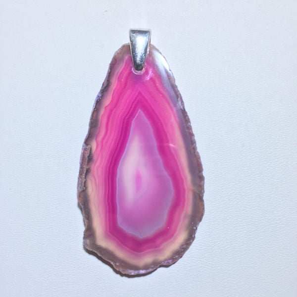 PINK AGATE PENDANT - Crystals & Gems Gallery 