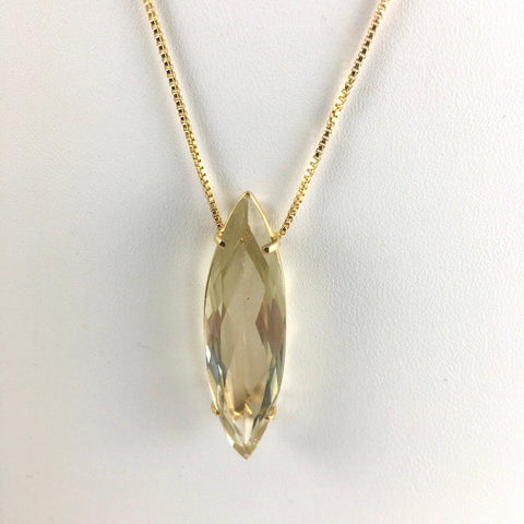 FACETED MARQUISE CUT CITRINE NECKLACE - Crystals & Gems Gallery 