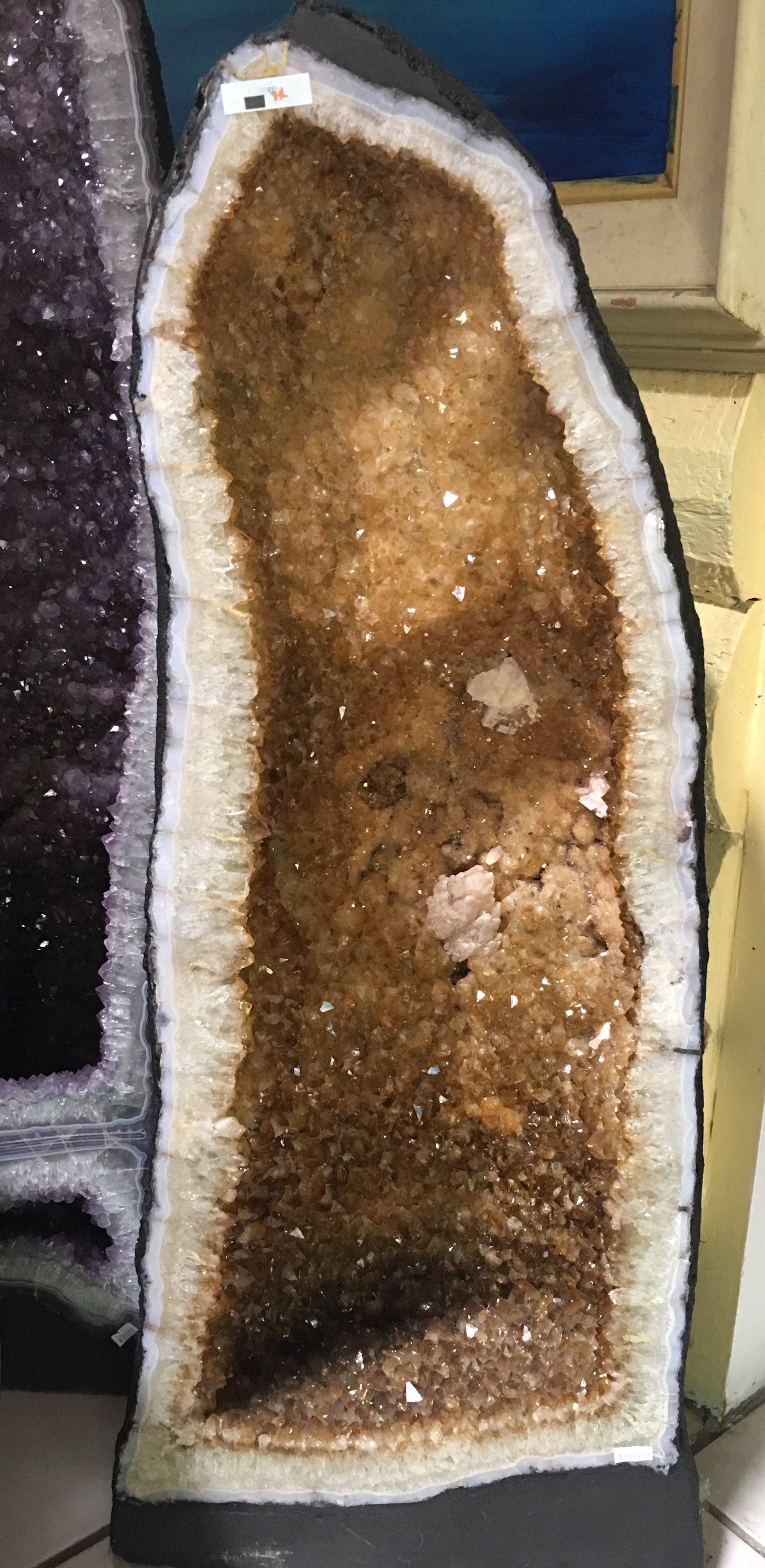 Huge Citrine Geode - Crystals & Gems Gallery