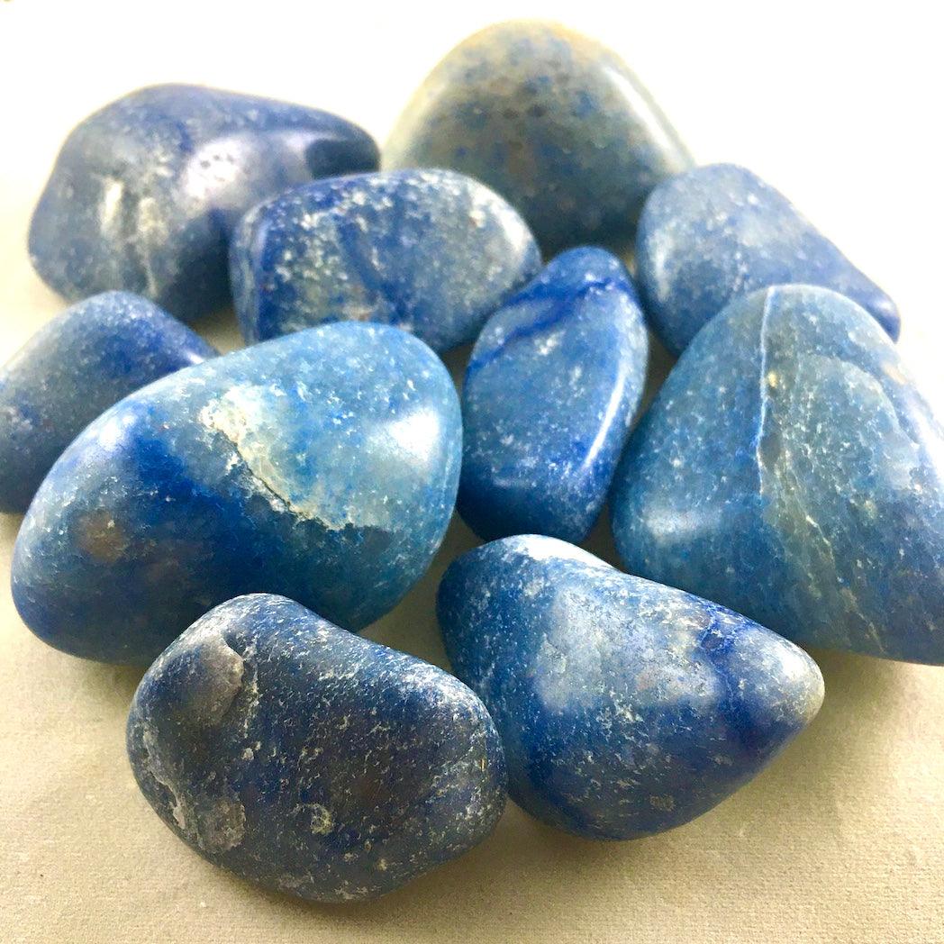 BLUE AVENTURINE TUMBLED STONE - Crystals & Gems Gallery