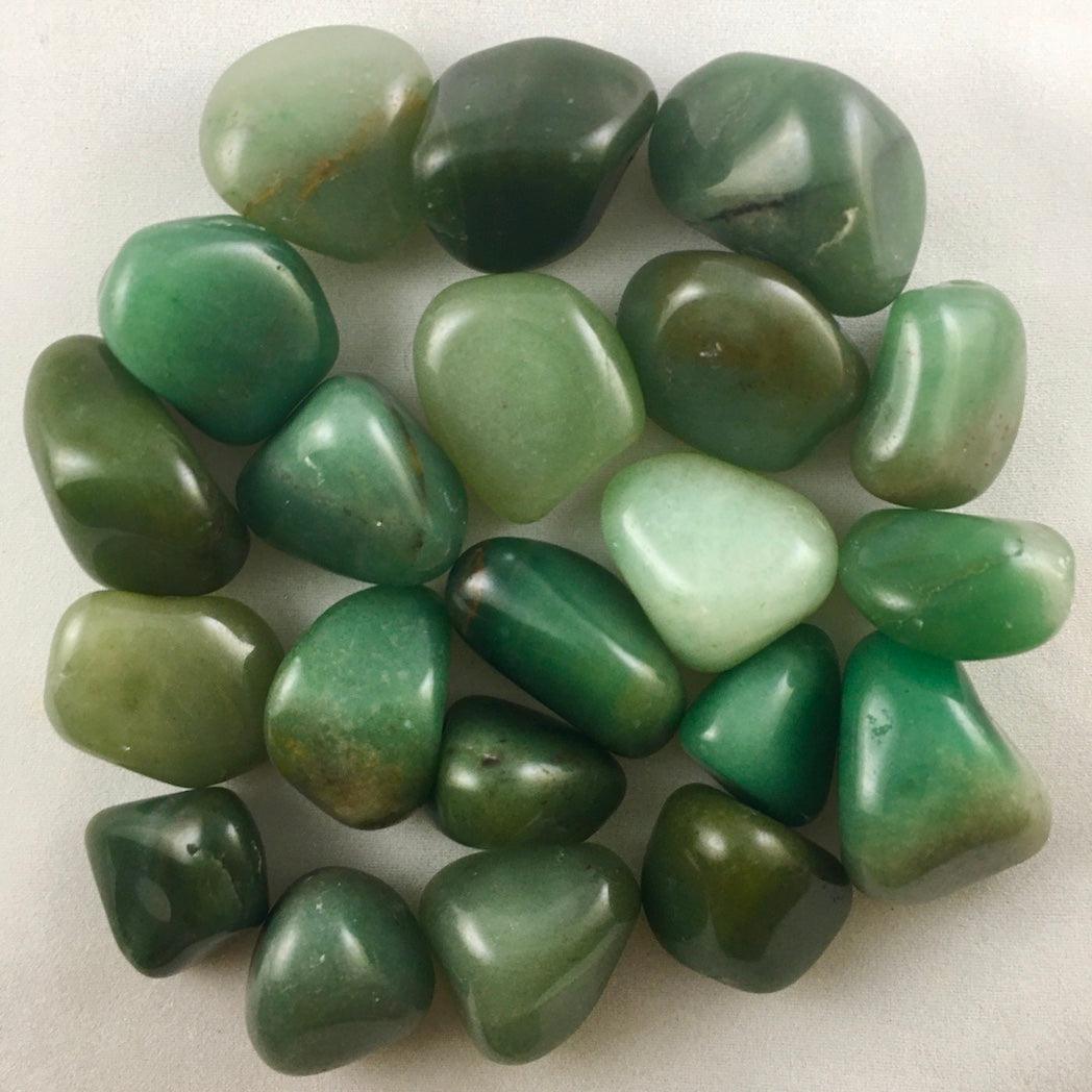 GREEN AVENTURINE TUMBLED STONE - Crystals & Gems Gallery