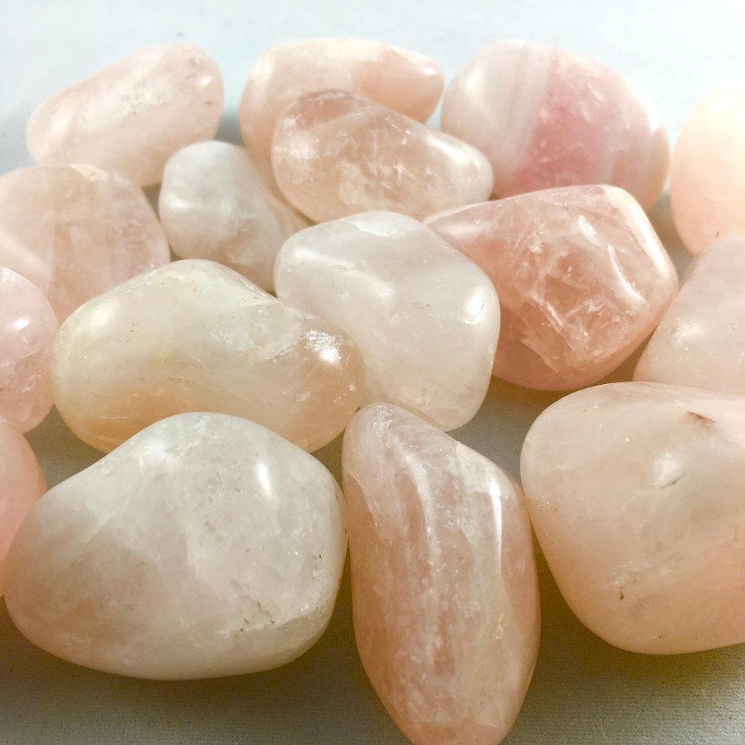 ROSE QUARTZ TUMBLED STONE - Crystals & Gems Gallery