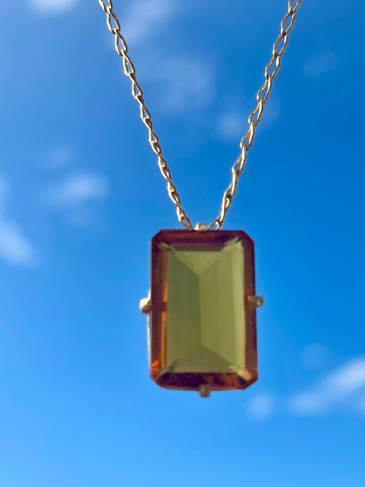CITRINE NECKLACE- GOLDEN GLOW