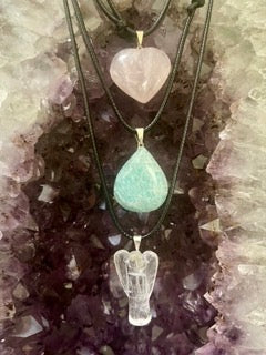 GEMSTONE HEART PENDANTS