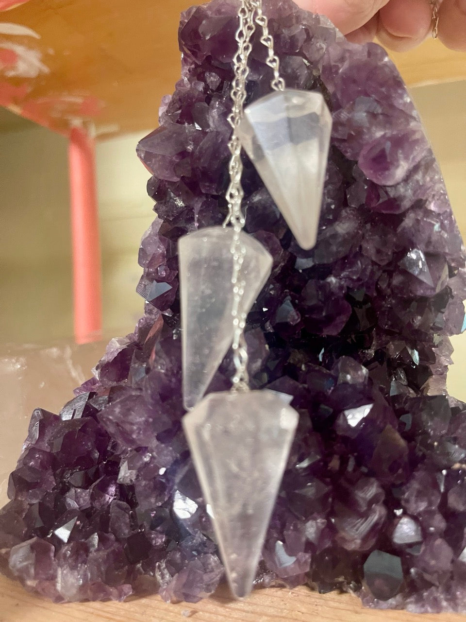 CLEAR QUARTZ PENDULUMS