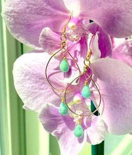 LARIMAR HOOPS EARINGS