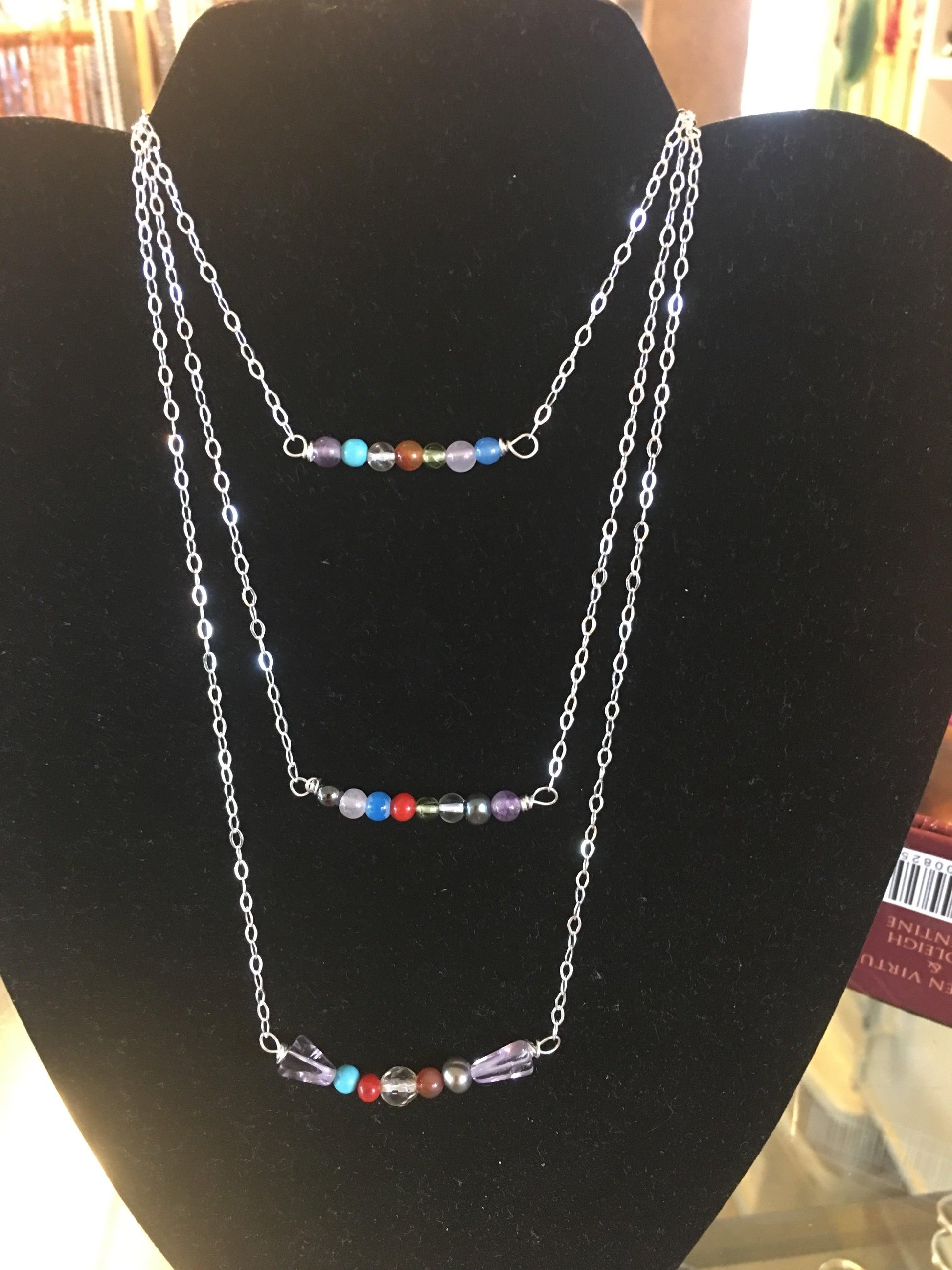 Chakra Balance Necklace - Crystals & Gems Gallery 