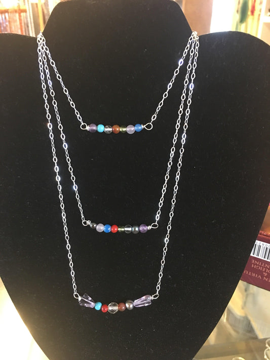 Chakra Balance Necklace - Crystals & Gems Gallery 