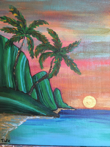 End of the Road - Kauai Painting - Crystals & Gems Gallery 