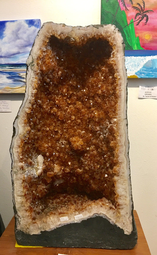 Large Citrine Geode - Crystals & Gems Gallery 