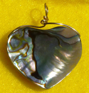 Abalone Shell Heart Pendant