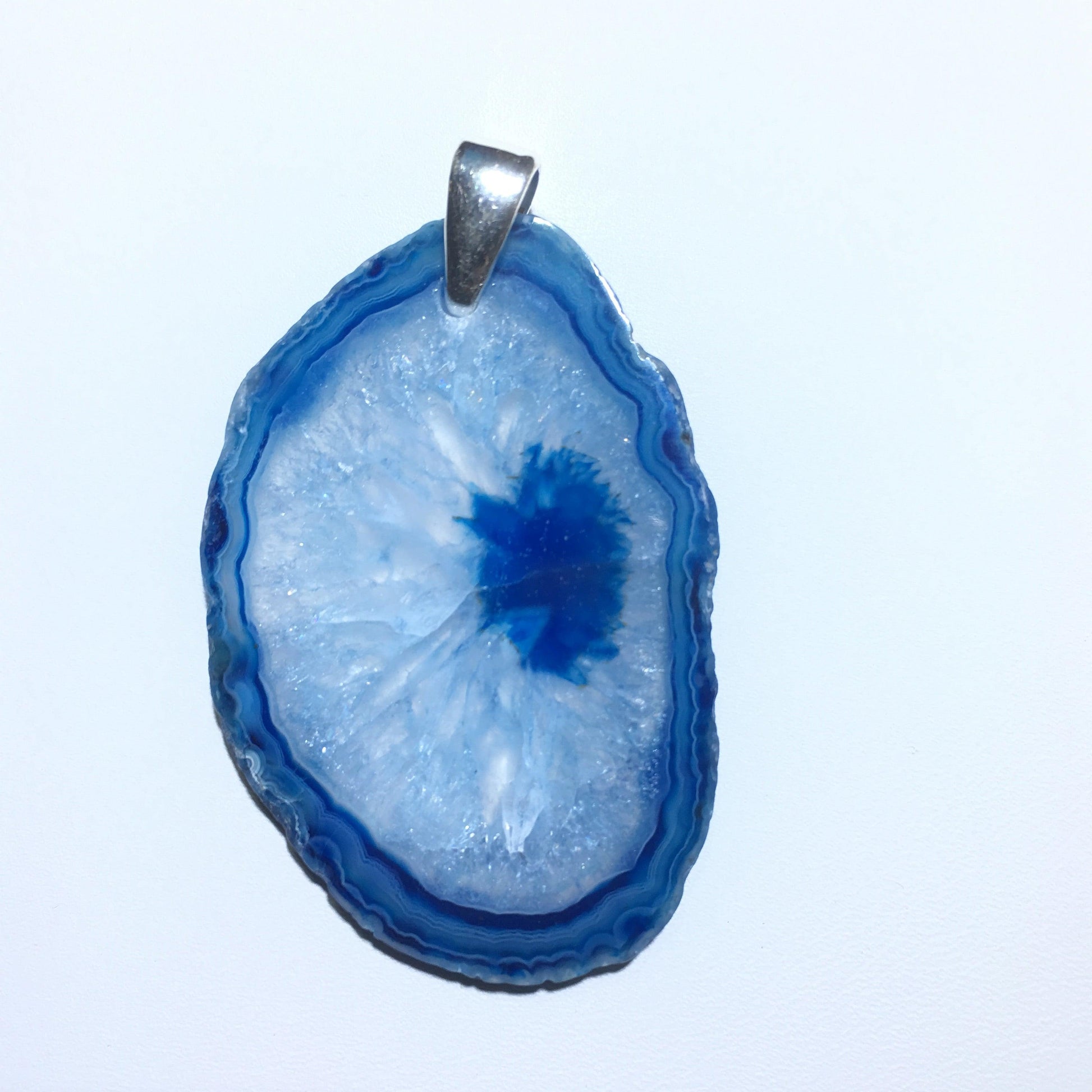 blue agate pendant