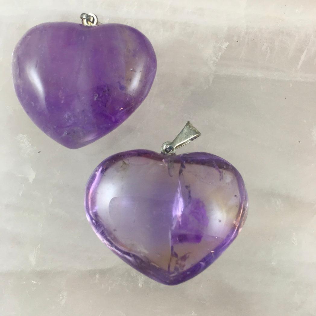 GEMSTONE HEART PENDANTS - Crystals & Gems Gallery 
