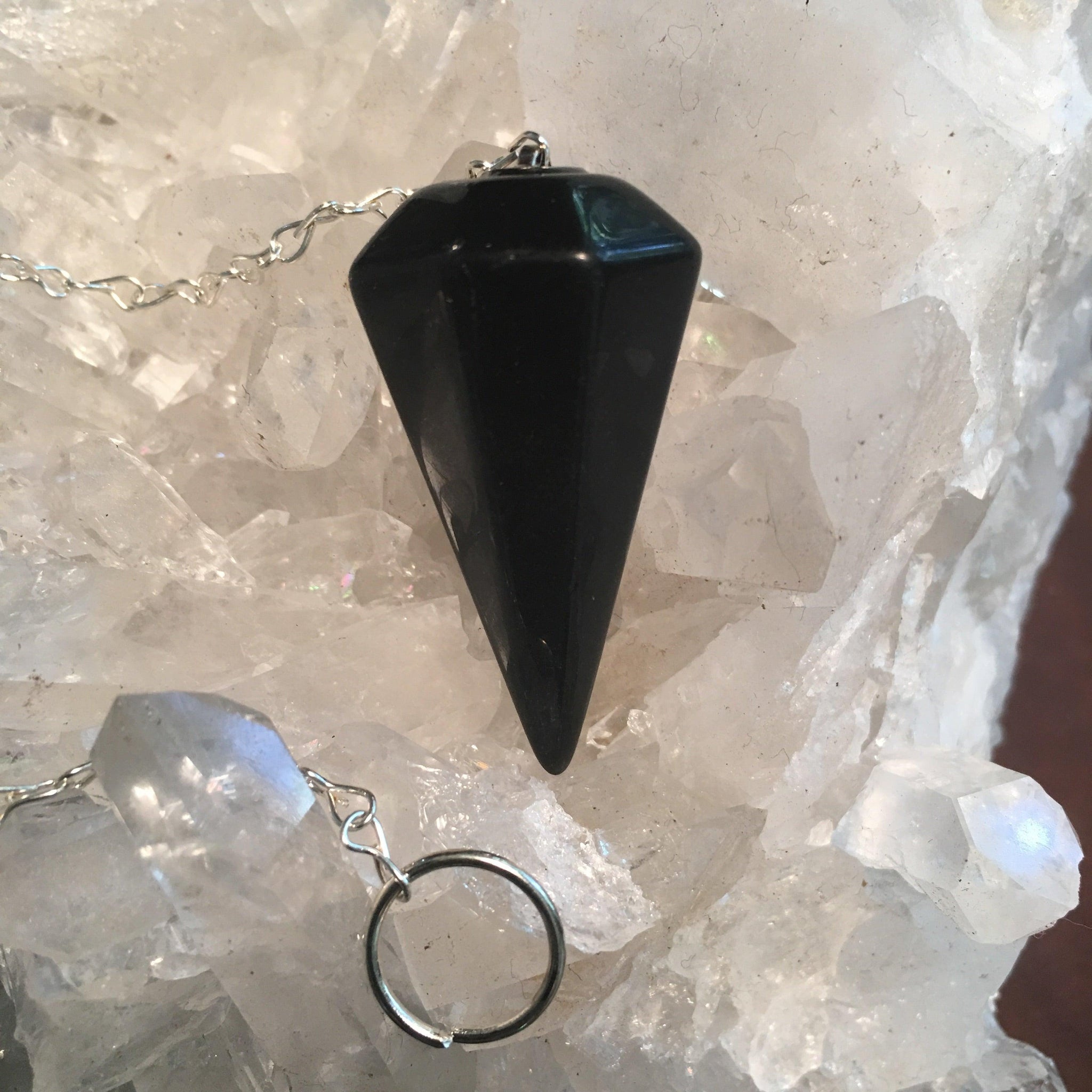 Black Tourmaline Pendulum - Crystals & Gems Gallery 