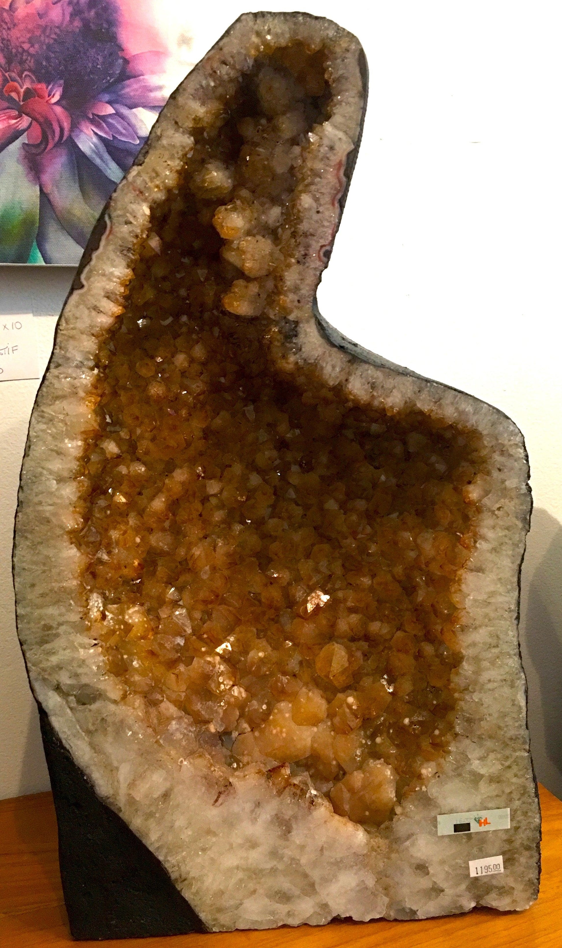 Citrine Geode - Crystals & Gems Gallery 