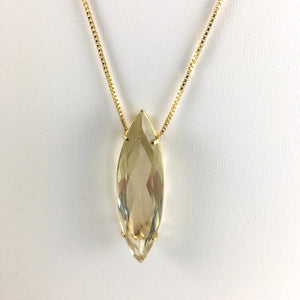 FACETED  MARQUISE  CUT CITRINE  NECKLACE