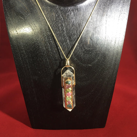 crystal with tourmaline