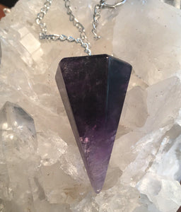 Special Dark Amethyst Pendulum - Crystals & Gems Gallery 