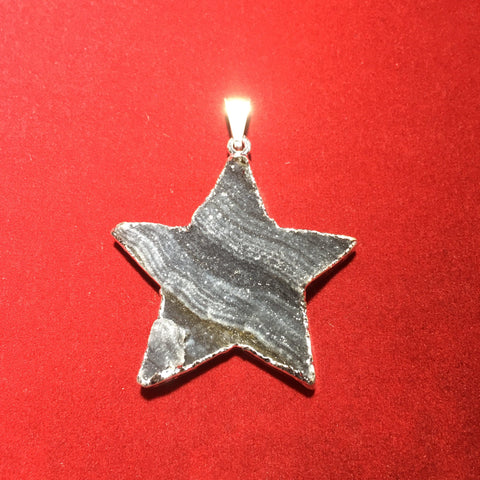 DRUZE AGATE STAR PENDANT - Crystals & Gems Gallery 