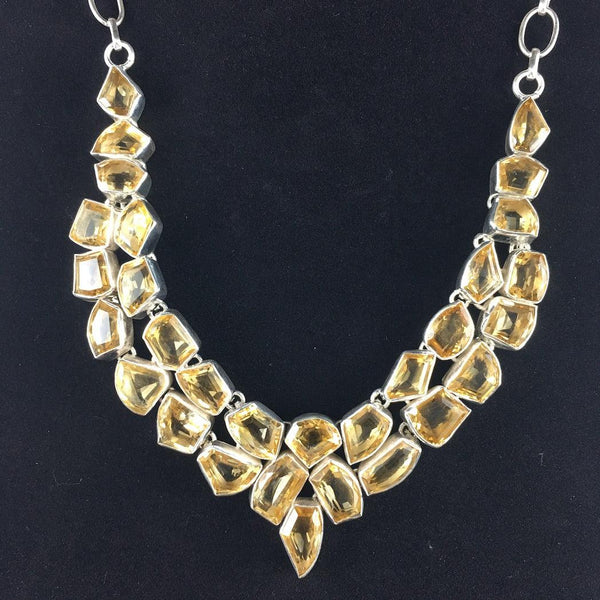 FANCY CITRINE STERLING SILVER NECKLACE- SOLD OUT - Crystals & Gems Gallery 