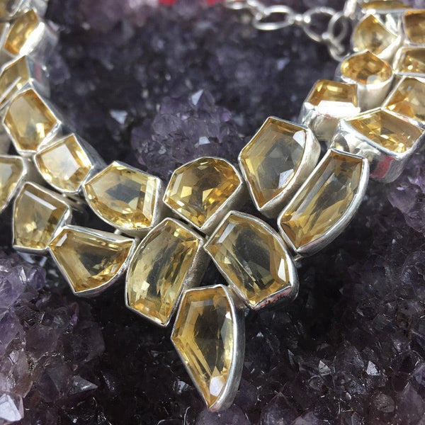 FANCY CITRINE STERLING SILVER  NECKLACE- SOLD OUT