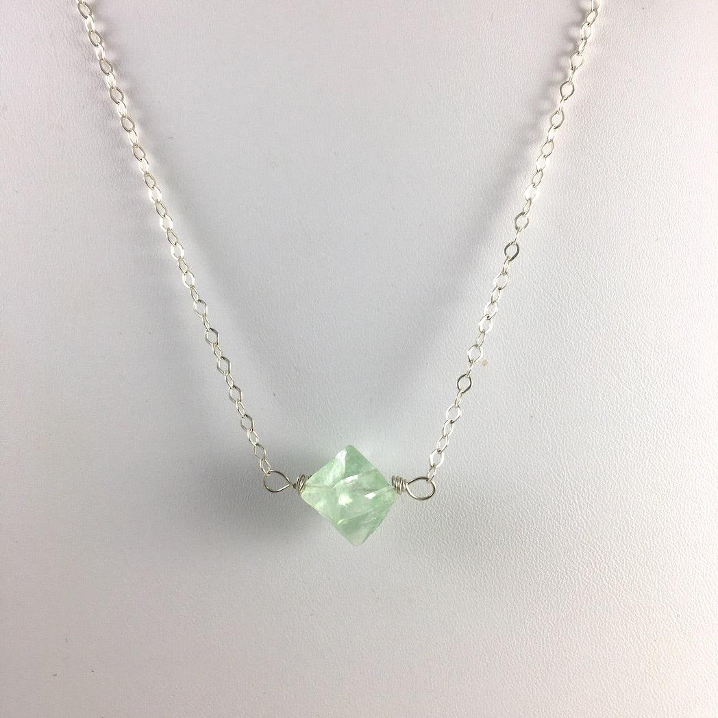 FLUORITE OCTAHEDRON NECKLACE - Crystals & Gems Gallery 