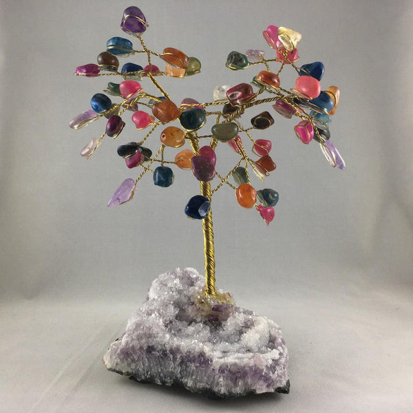 LARGE WIRE GEMSTONE TREES - Crystals & Gems Gallery 