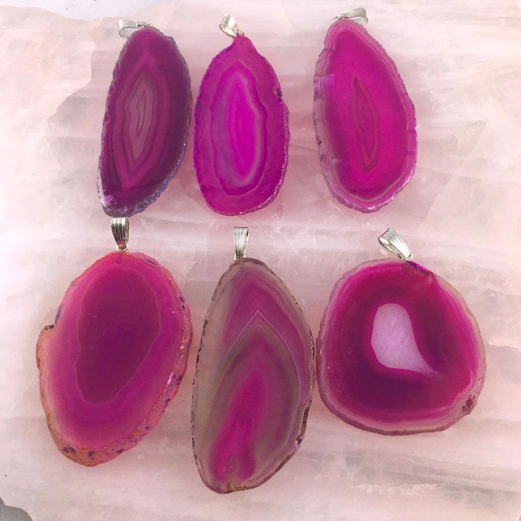 PINK AGATE PENDANT