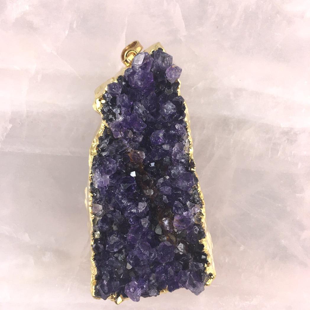 AMETHYST DRUZE PENDANT - Crystals & Gems Gallery 