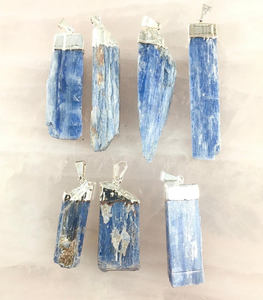 BLUE KYANITE PENDANTS - Crystals & Gems Gallery 