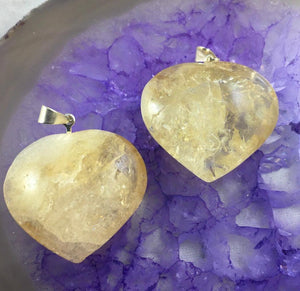 GEMSTONE HEART PENDANTS - Crystals & Gems Gallery 