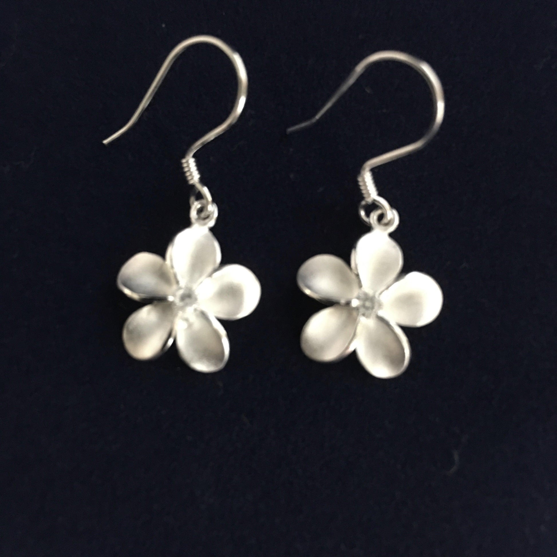 plumeria dangling earrings