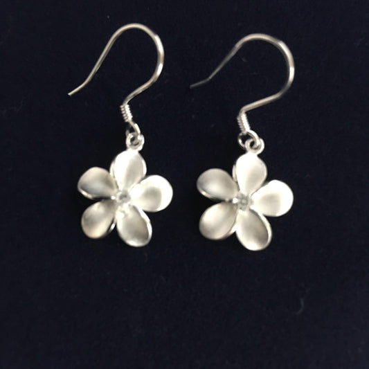 plumeria dangling earrings