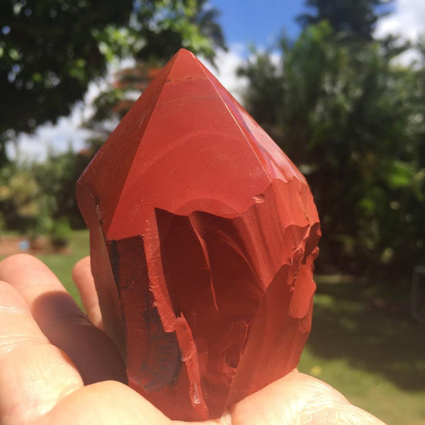 RED JASPER POINT - Crystals & Gems Gallery 