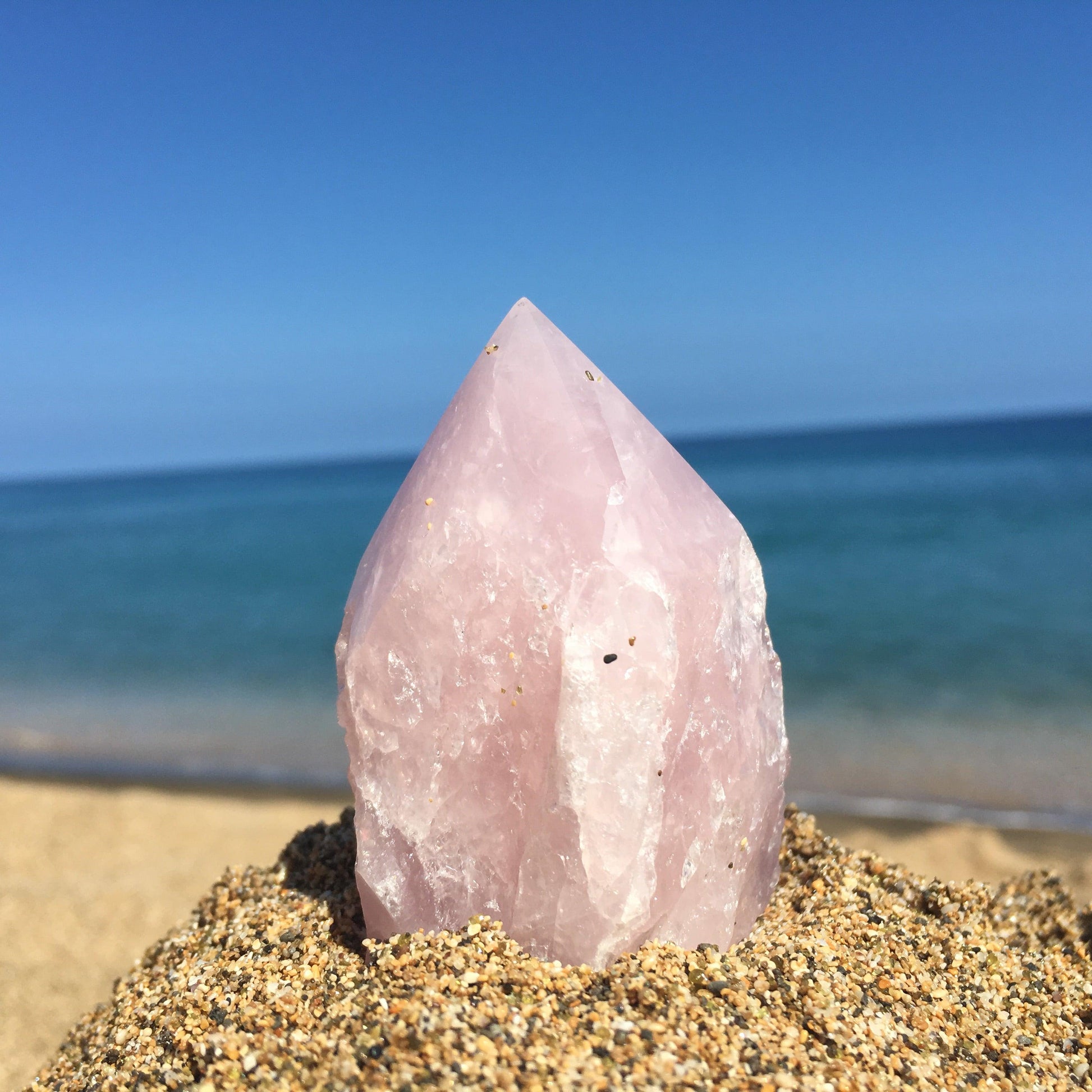 Rose quartz point lumahai