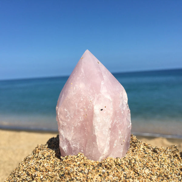 Rose quartz point lumahai