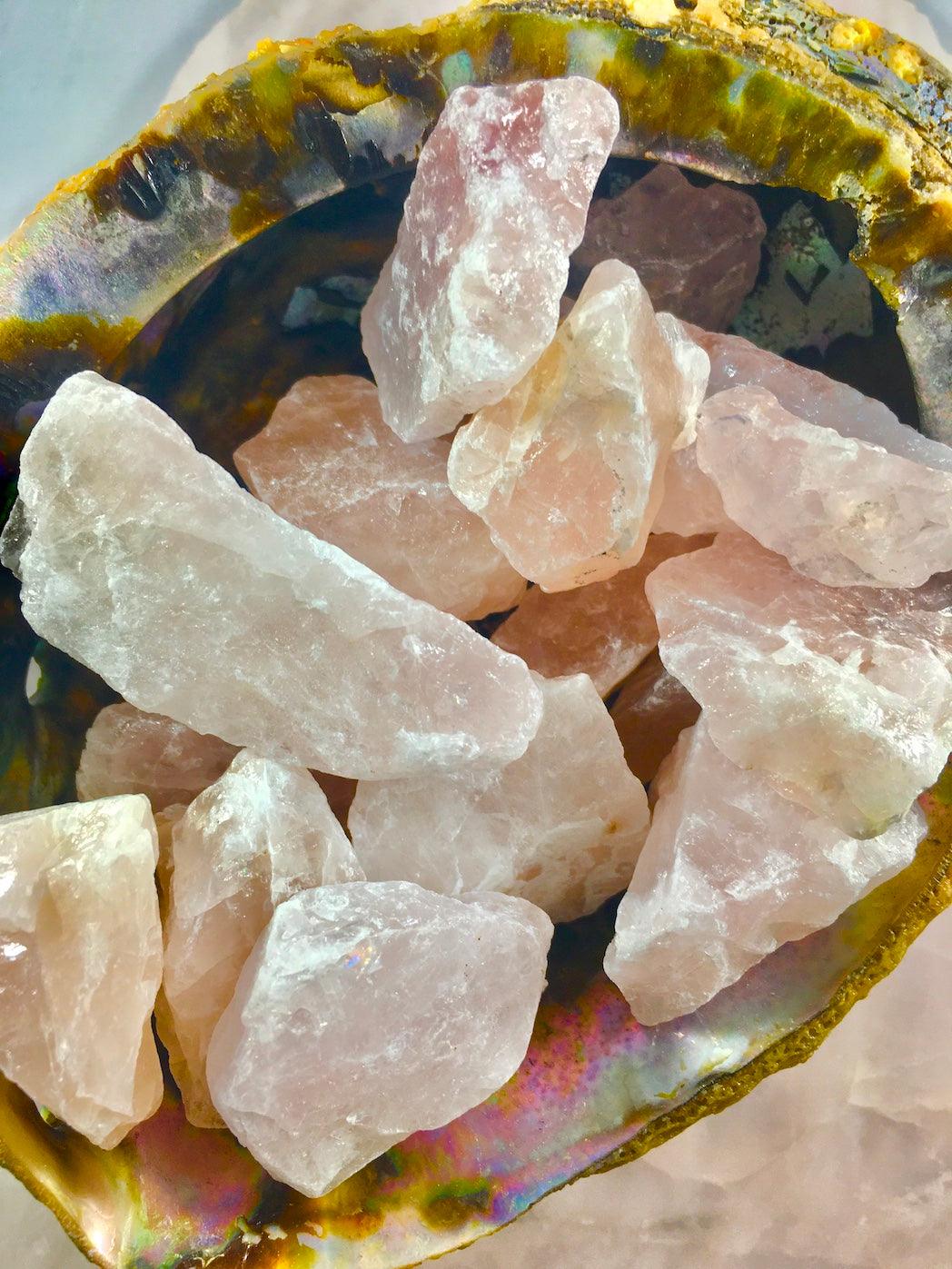 ROSE QUARTZ ROUGH STONE - Crystals & Gems Gallery 