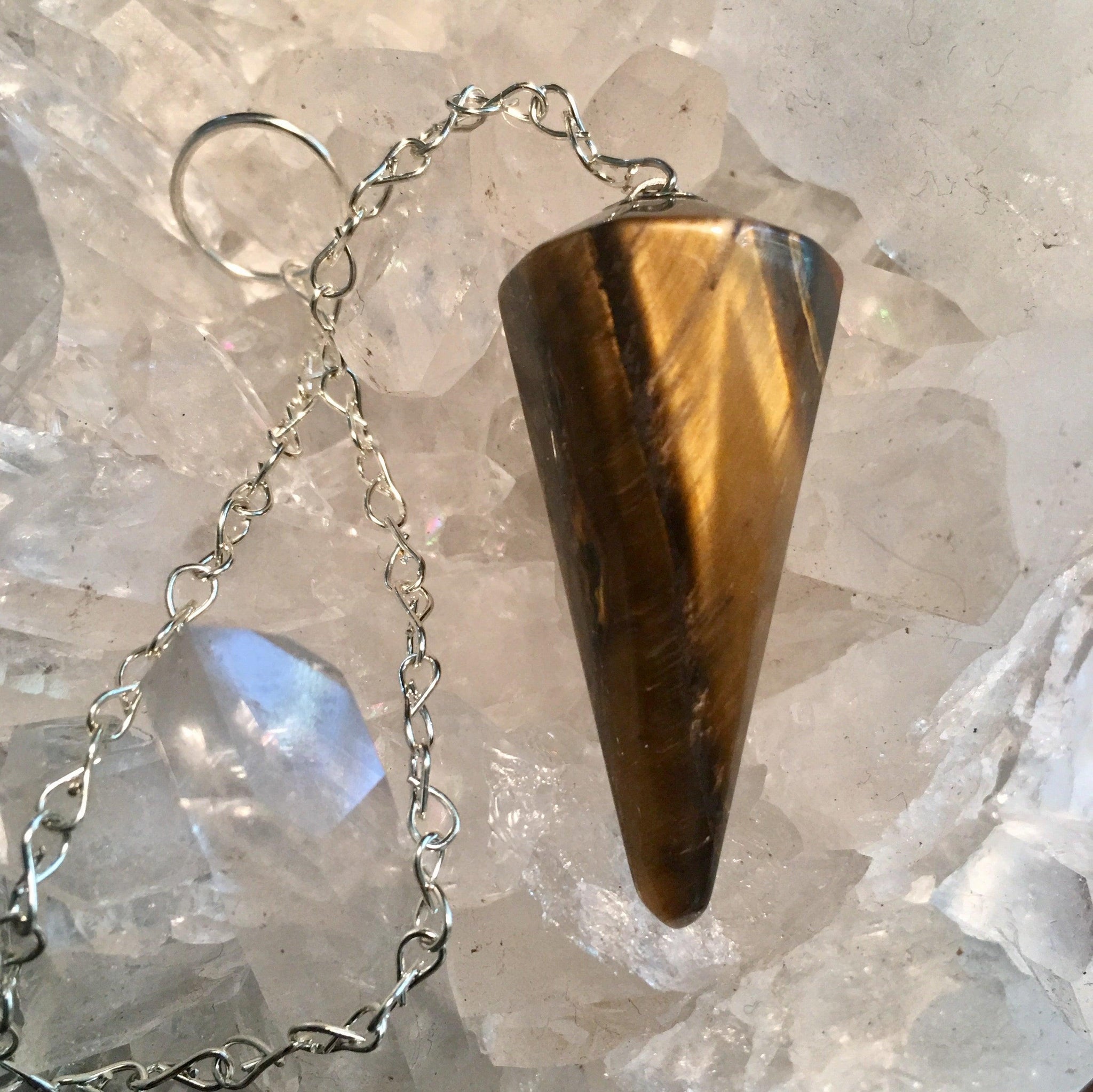 Tiger Eye Pendulum - Crystals & Gems Gallery 