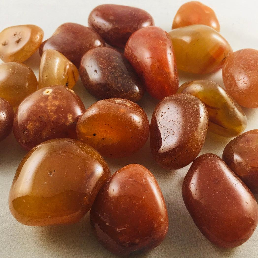 CARNELIAN TUMBLED STONE - Crystals & Gems Gallery 