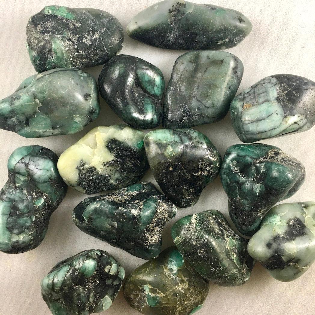 EMERALD TUMBLED STONE - Crystals & Gems Gallery 