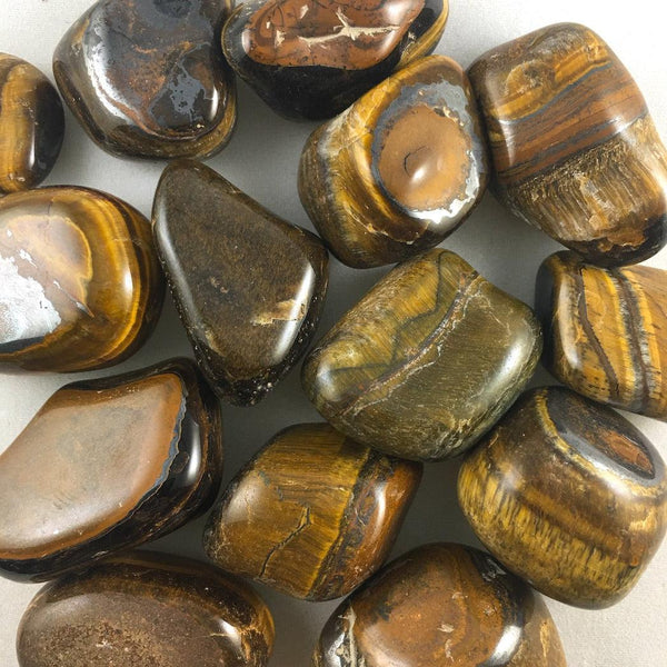 TIGER EYE TUMBLED STONE - SOLD OUT - Crystals & Gems Gallery 
