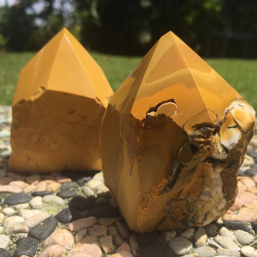 YELLOW JASPER POINT - Crystals & Gems Gallery 