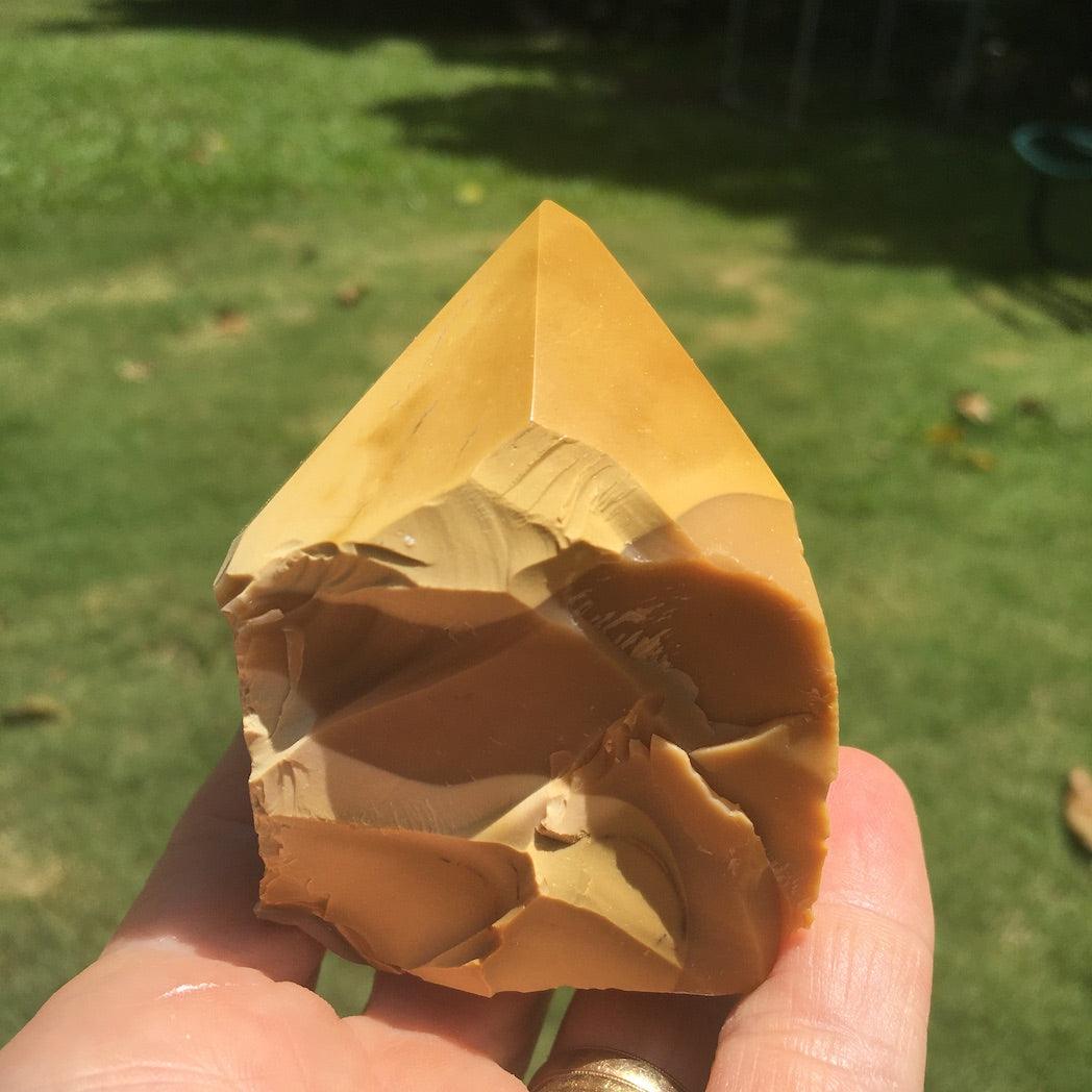 YELLOW JASPER POINT - Crystals & Gems Gallery 